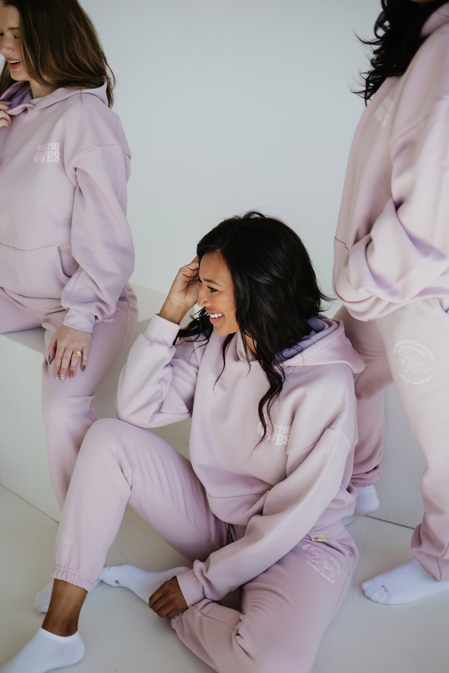 Tonal Minimalistic Blush Hoodie