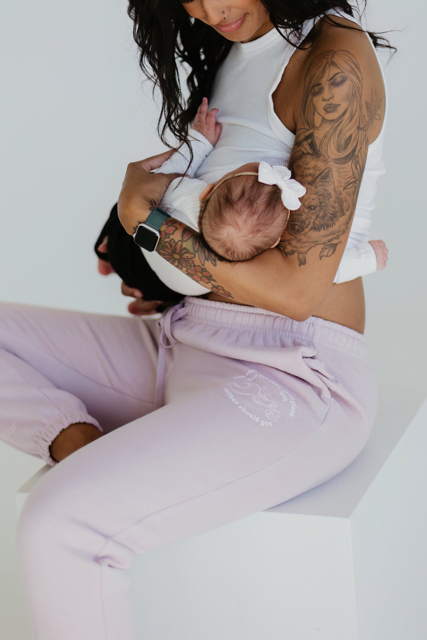 Tonal Minimalistic Blush Sweatpant