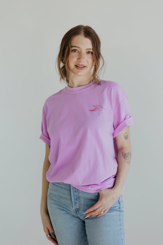 Along the Waves Heavyweight Tee - Cotton Candy
