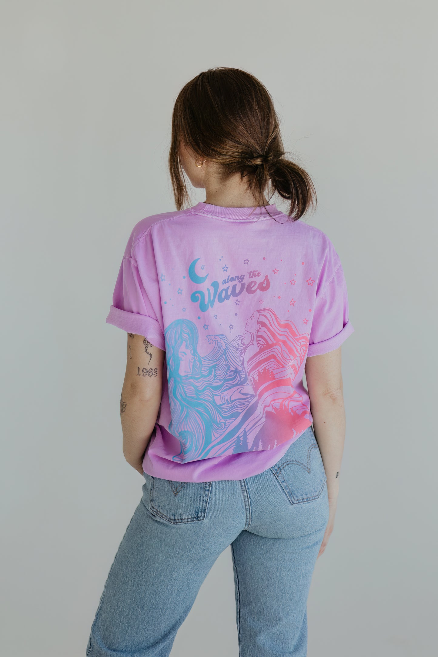 Along the Waves Heavyweight Tee - Cotton Candy