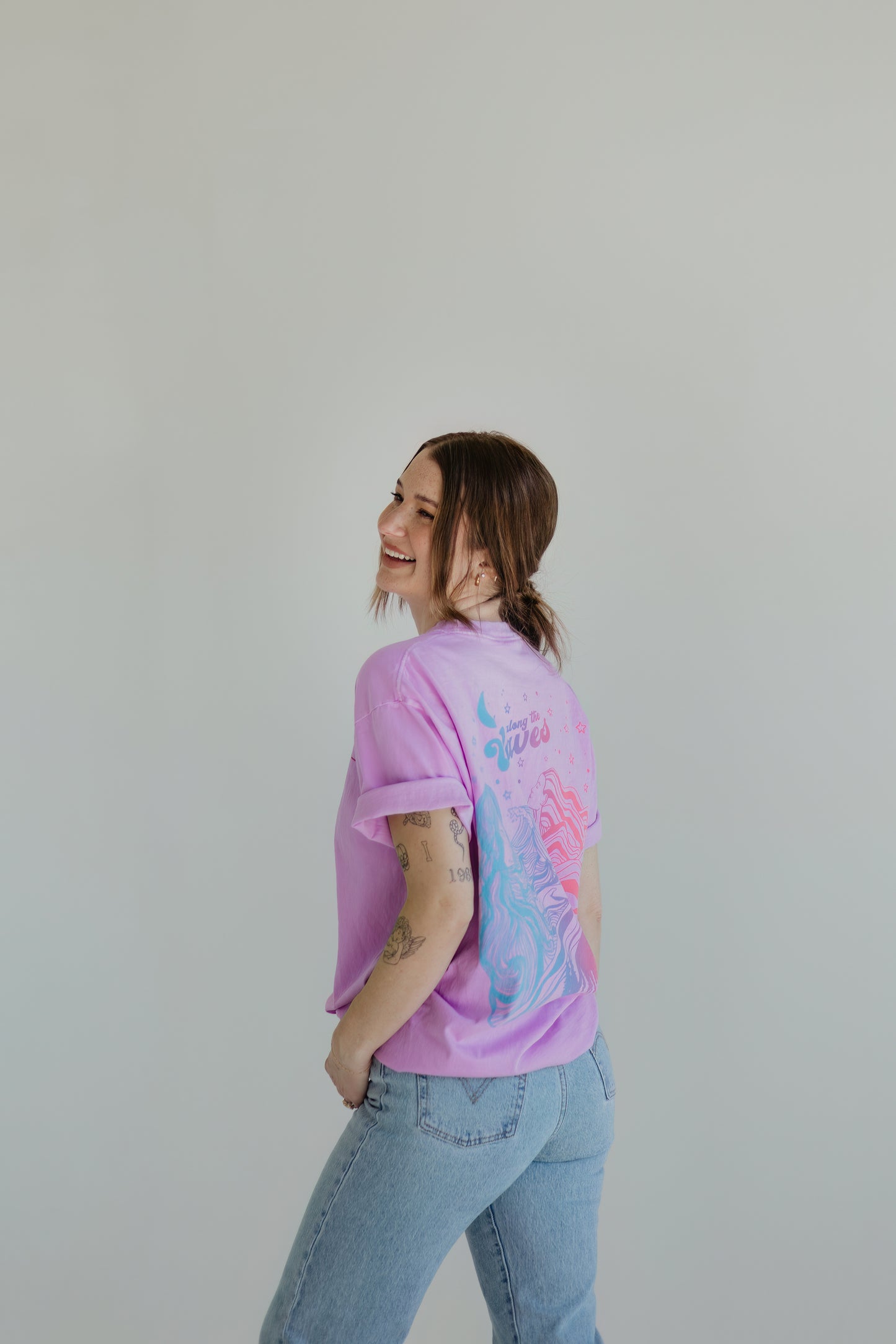 Along the Waves Heavyweight Tee - Cotton Candy