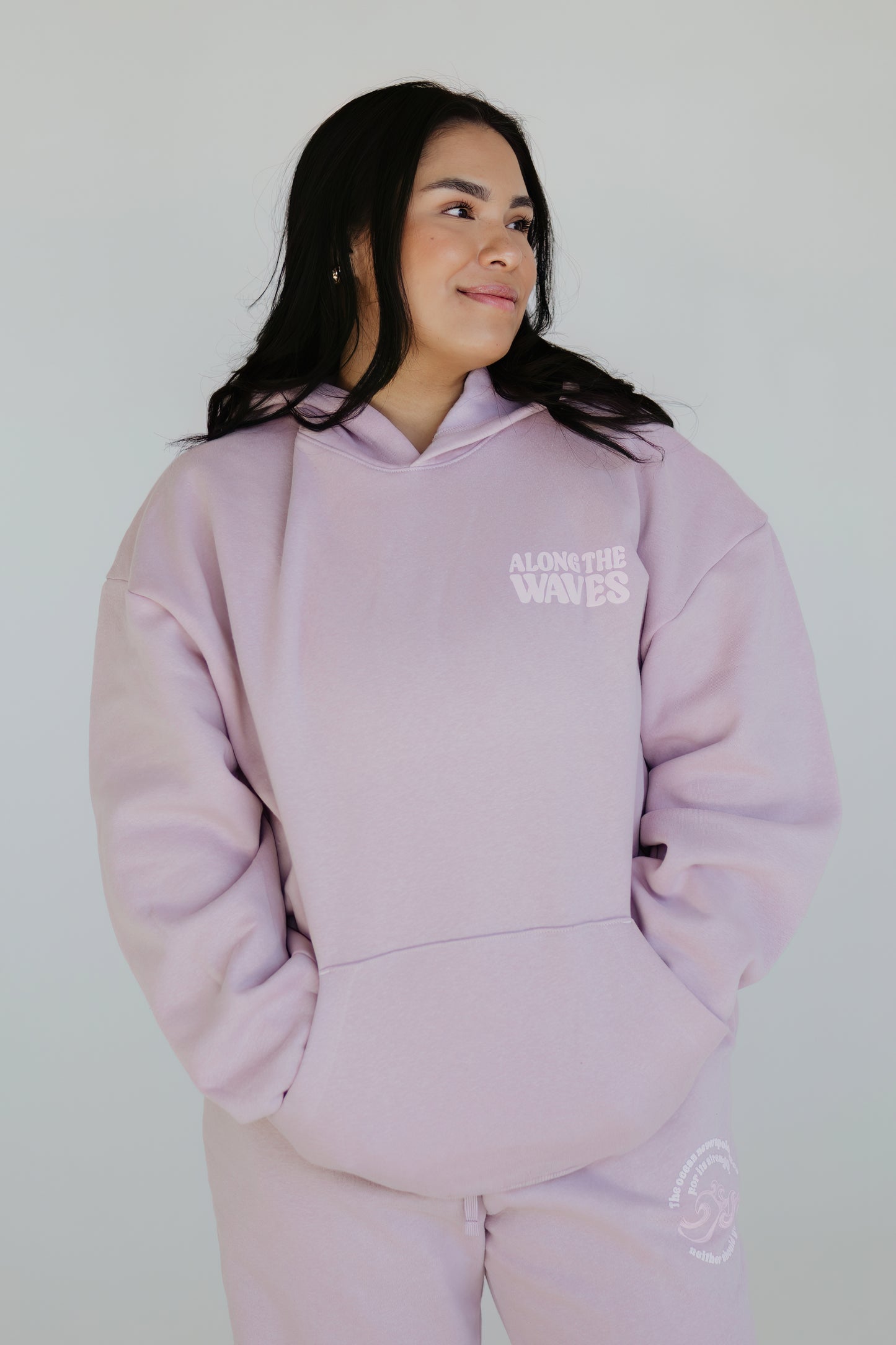 Tonal Minimalistic Blush Hoodie