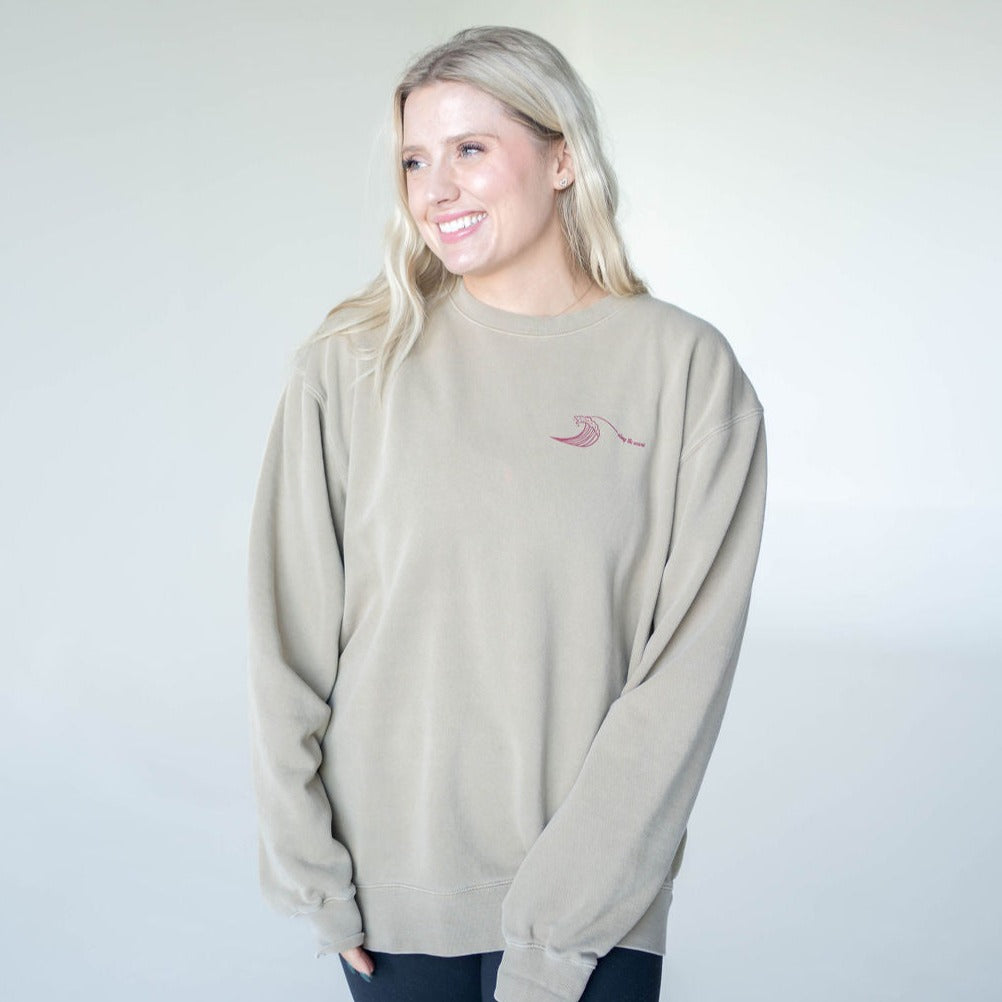 Along the Waves Crewneck - Sand