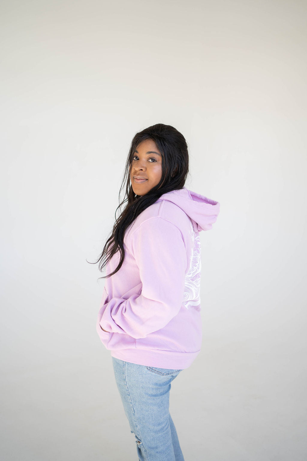 Full Zip Sweatshirt - Lilac
