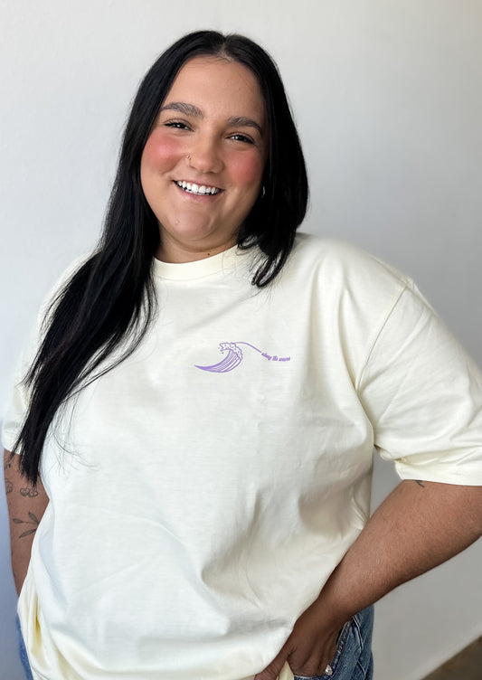 Along the Waves Heavyweight Tee - Butter