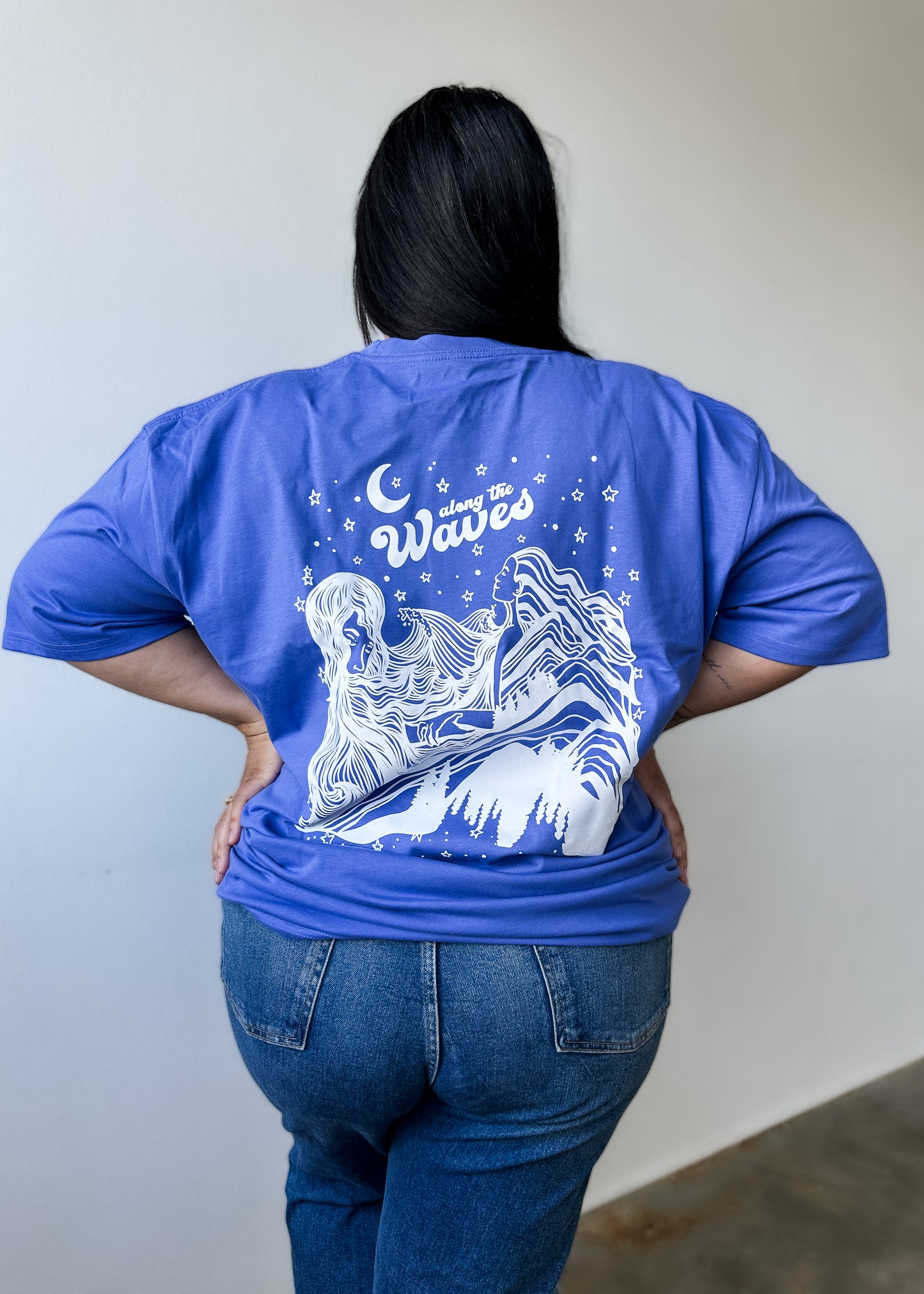 Along the Waves Heavyweight Tee - Periwinkle