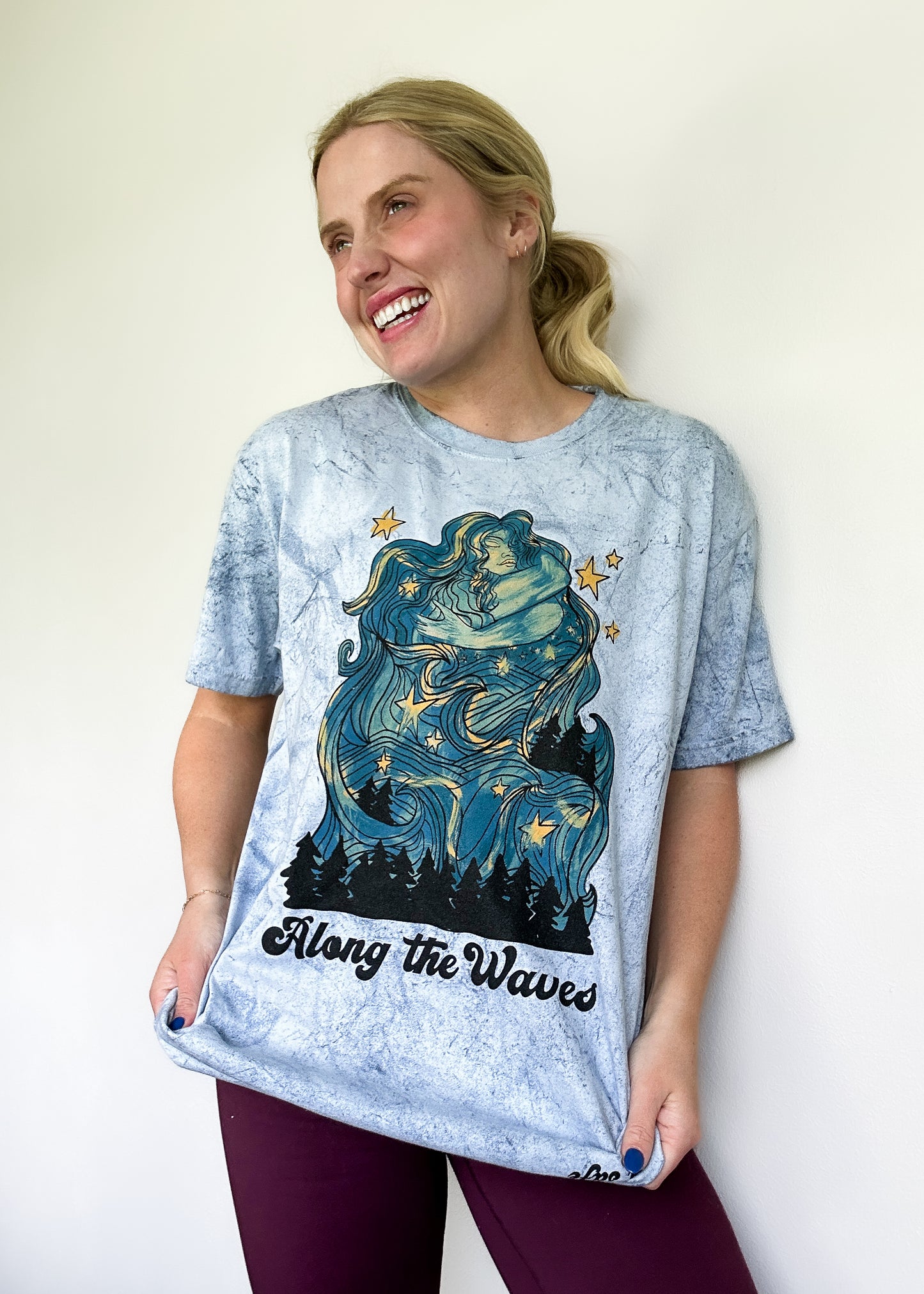 Overstimulate/I am Safe Tee - Ocean