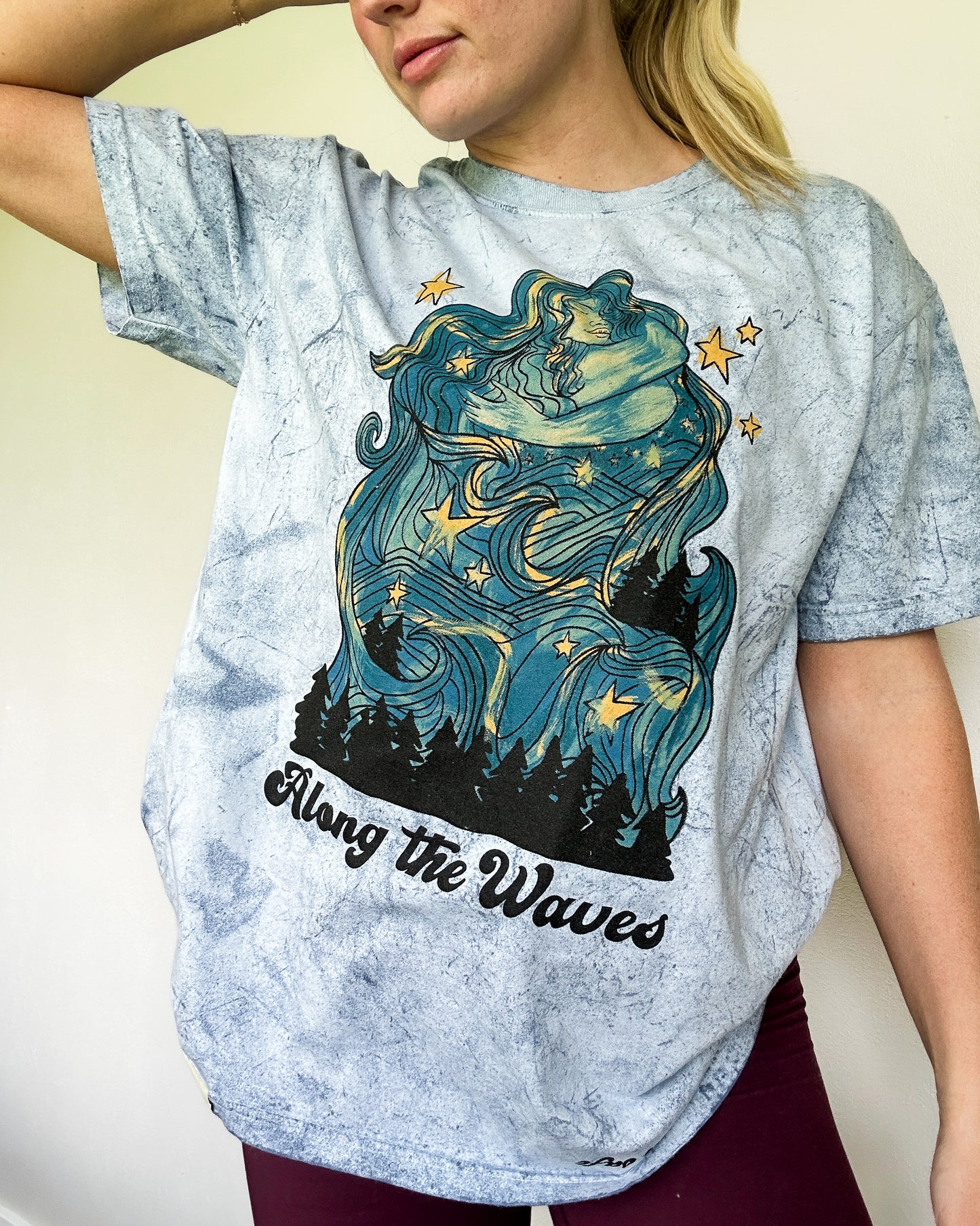 Overstimulate/I am Safe Tee - Ocean