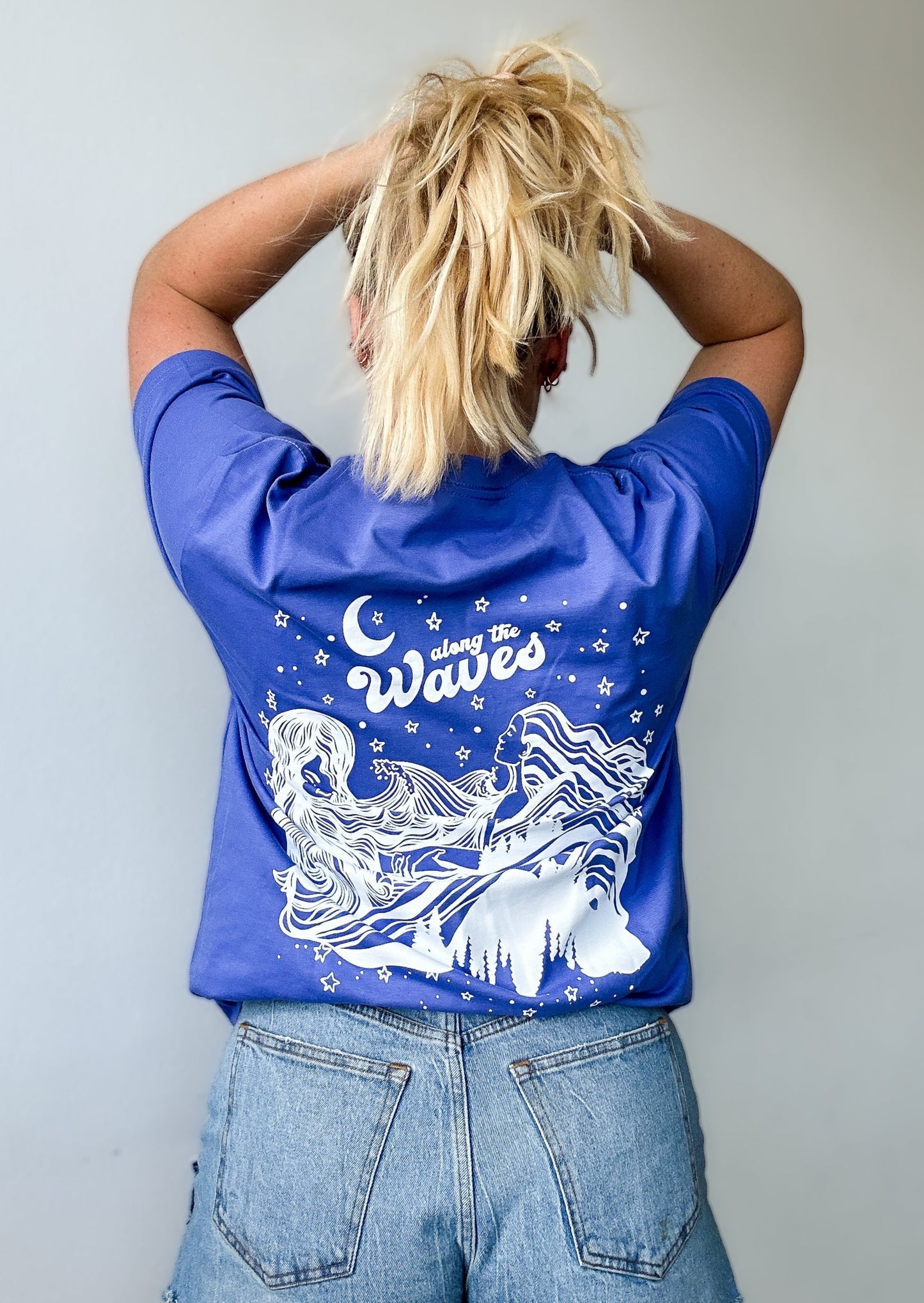Along the Waves Heavyweight Tee - Periwinkle