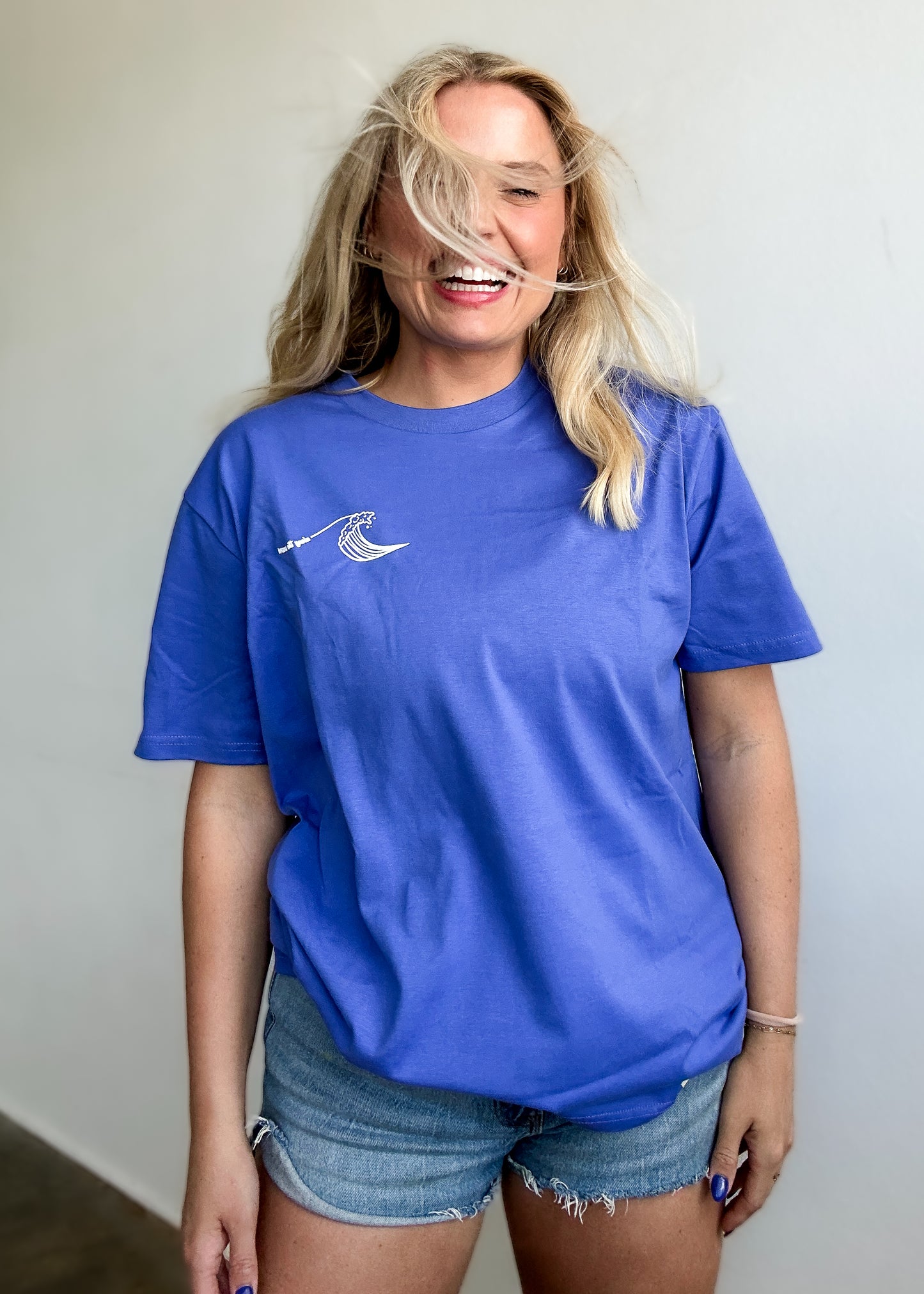 Along the Waves Heavyweight Tee - Periwinkle