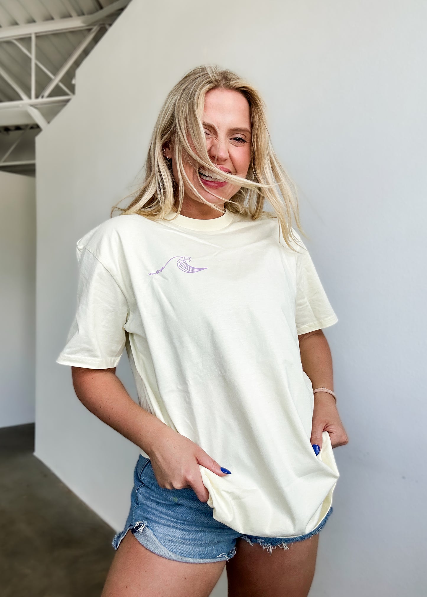 Along the Waves Heavyweight Tee - Butter