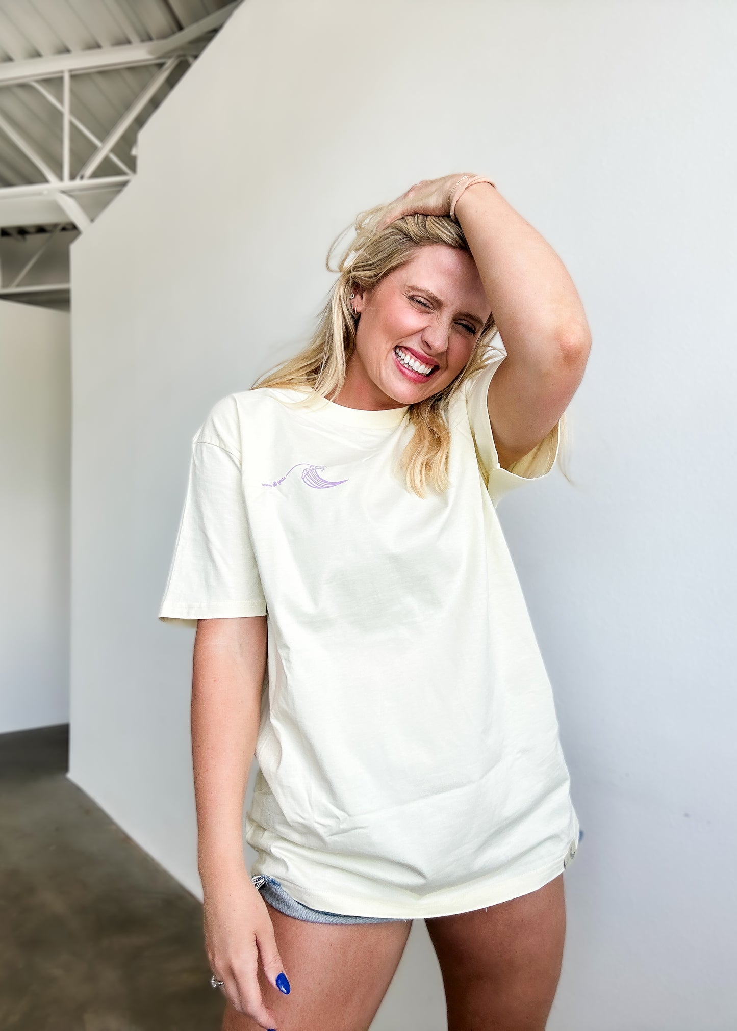 Along the Waves Heavyweight Tee - Butter