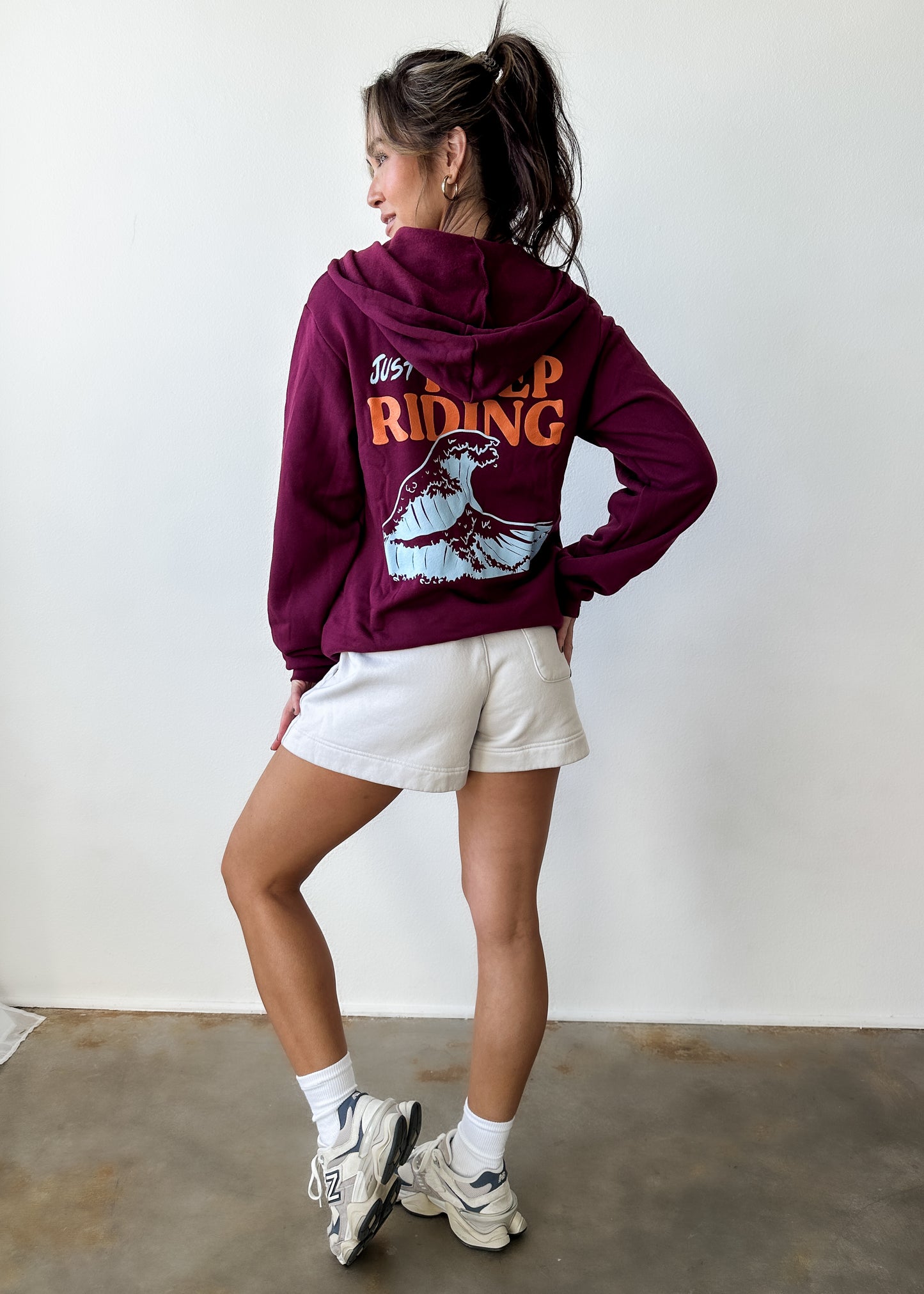 Full Zip Sweatshirt - Maroon