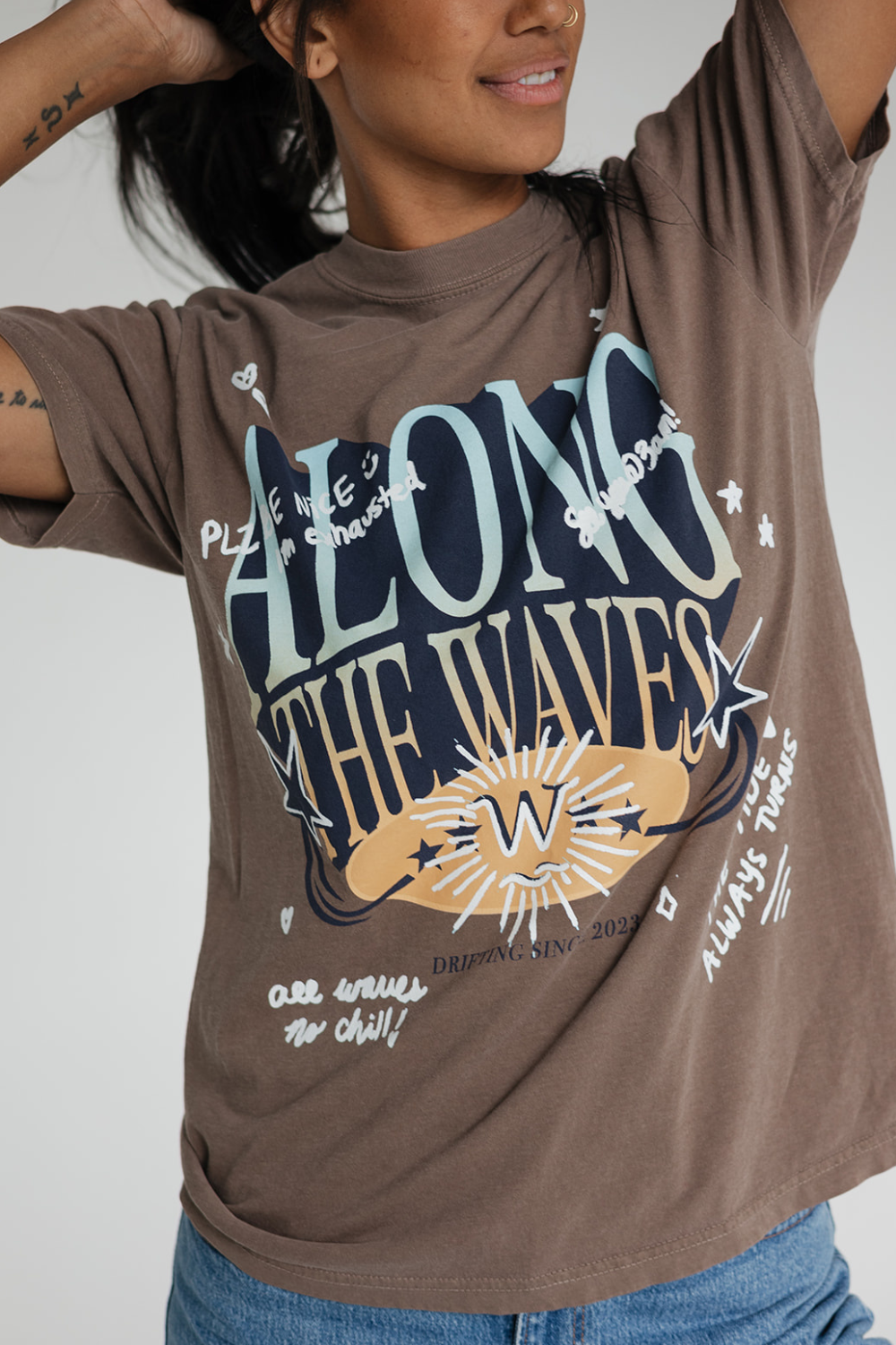 Along the Waves Tee — Cocoa Drift 🌊☕️