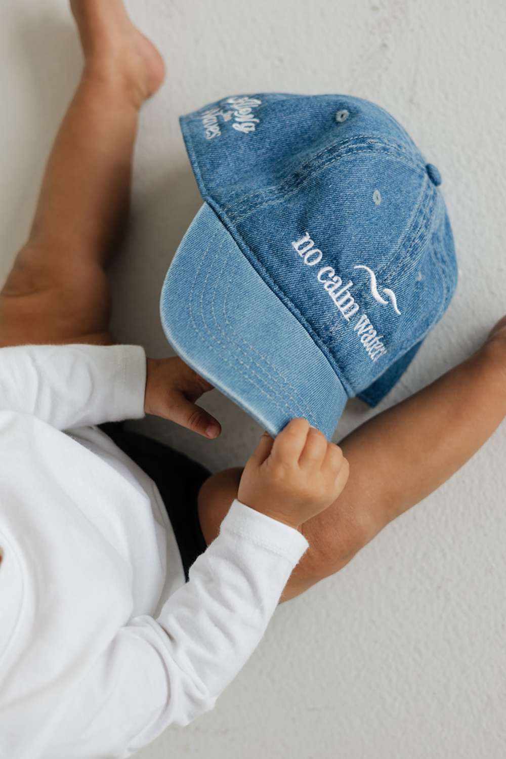 No Calm Waters Denim Dad Hat 🌊🧢