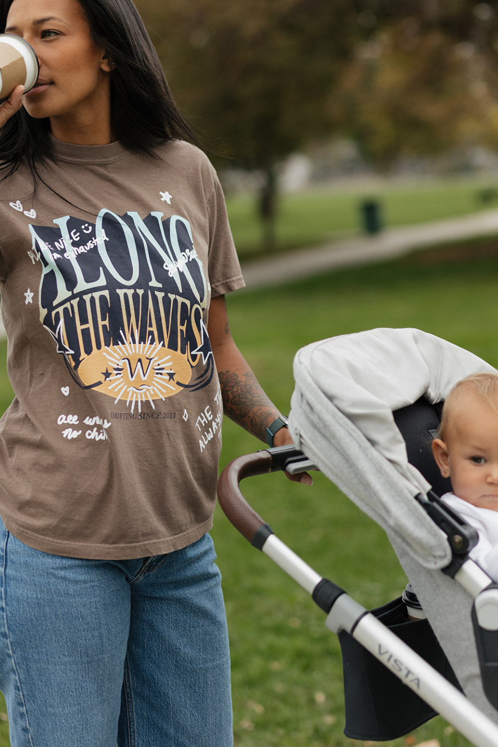 Along the Waves Tee — Cocoa Drift 🌊☕️