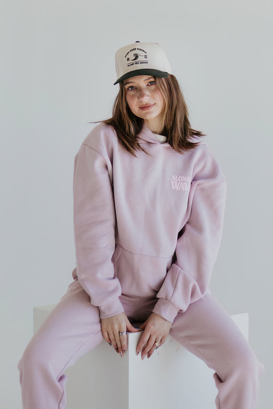 Tonal Minimalistic Blush Hoodie