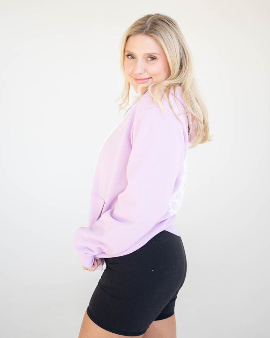 Full Zip Sweatshirt - Lilac