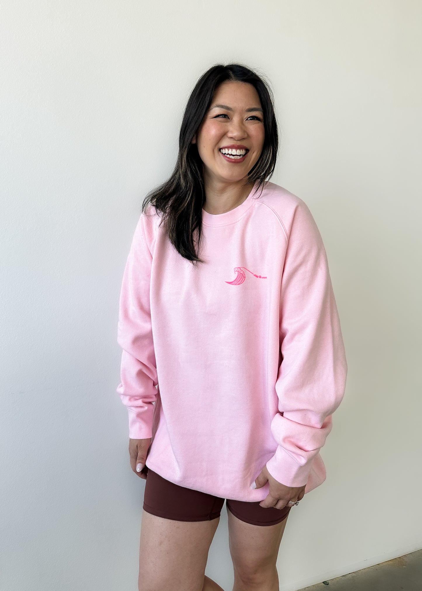 Along the Waves Studio Crewneck - Cotton Candy