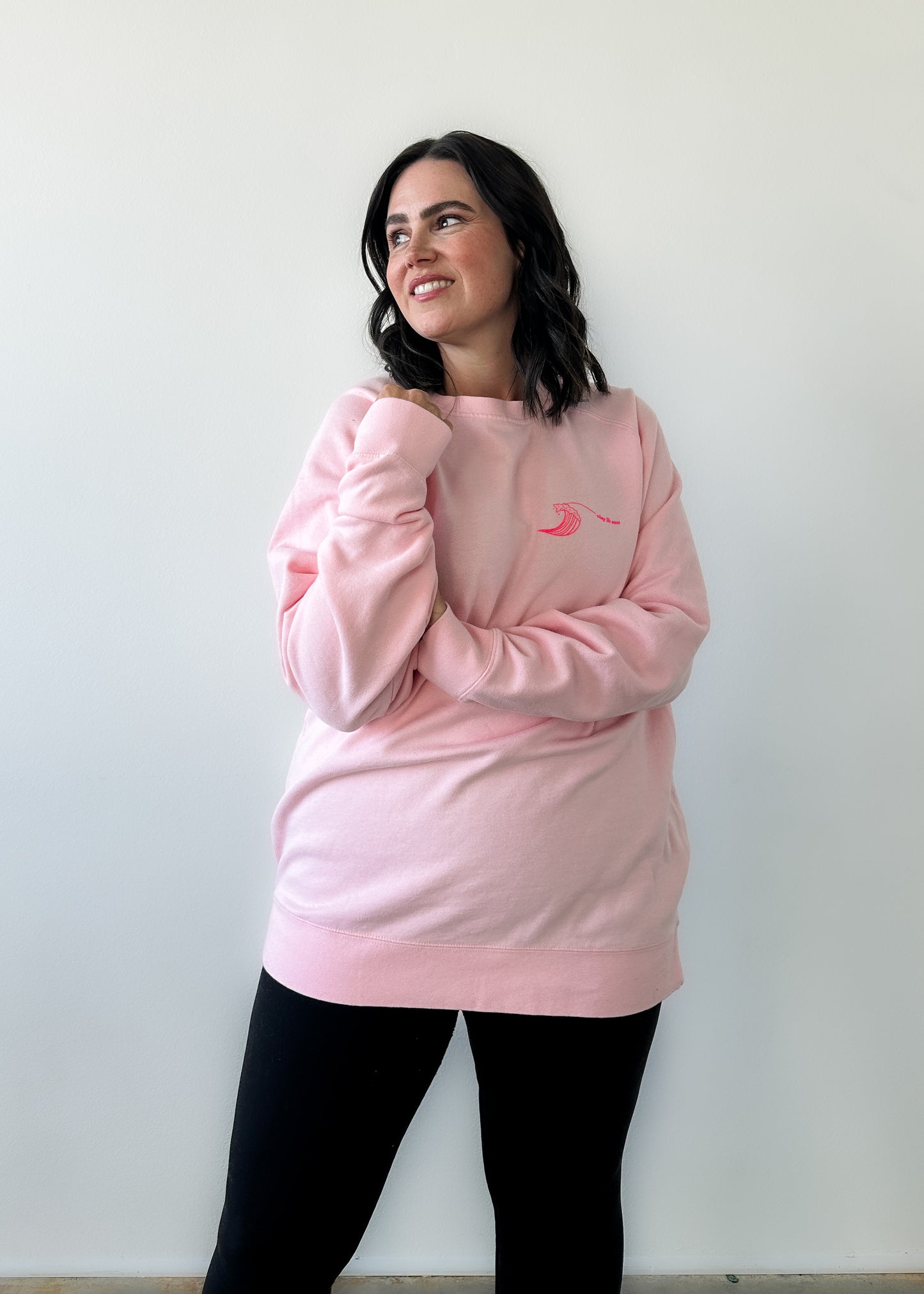 Along the Waves Studio Crewneck - Cotton Candy