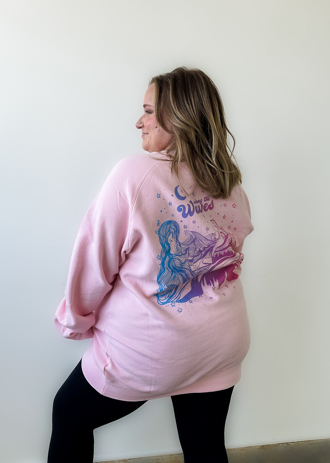 Along the Waves Studio Crewneck - Cotton Candy