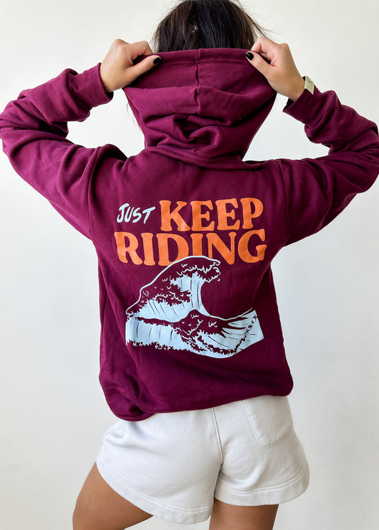 Full Zip Sweatshirt - Maroon