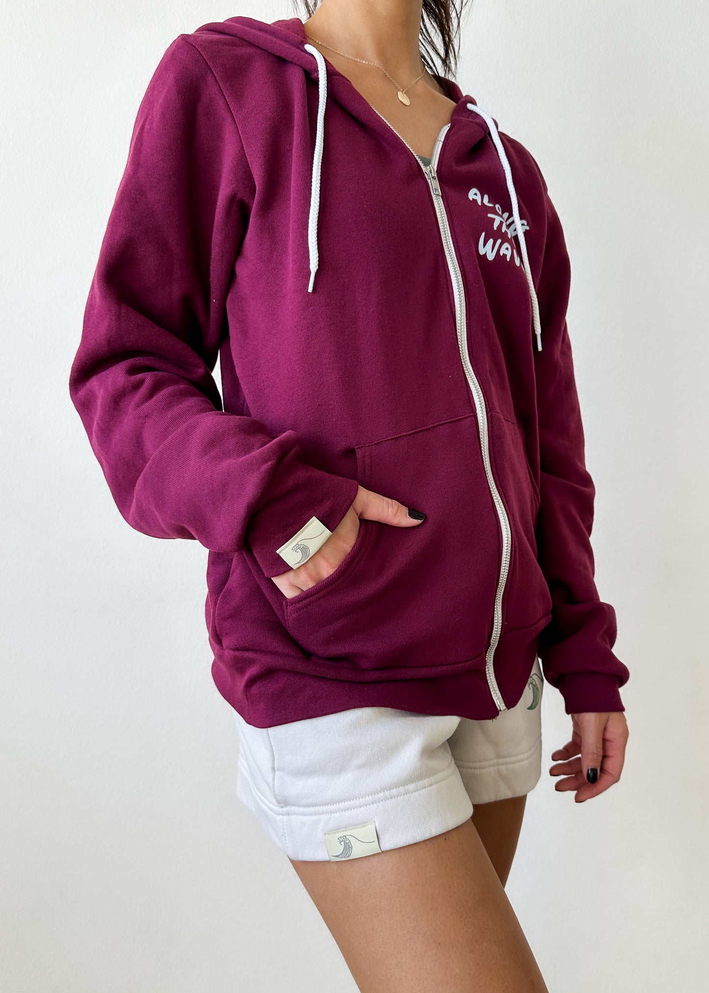 Full Zip Sweatshirt - Maroon