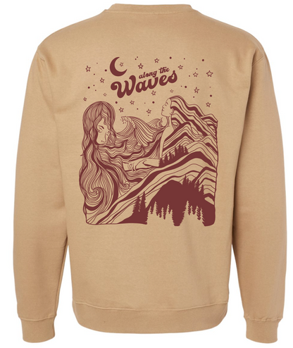 Along the Waves Crewneck - Sand